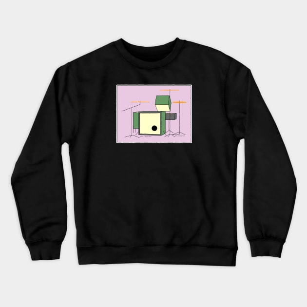 Square Drum-Set Crewneck Sweatshirt by RyanJGillComics
